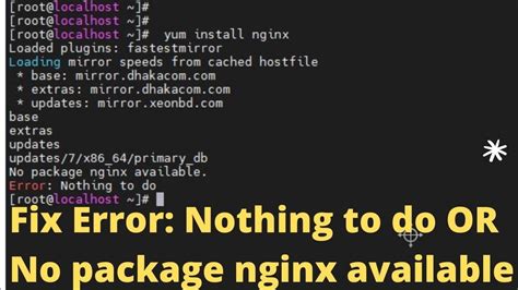 Install Nginx: To install Nginx using yum we need to include the Nginx . . No package nginx available